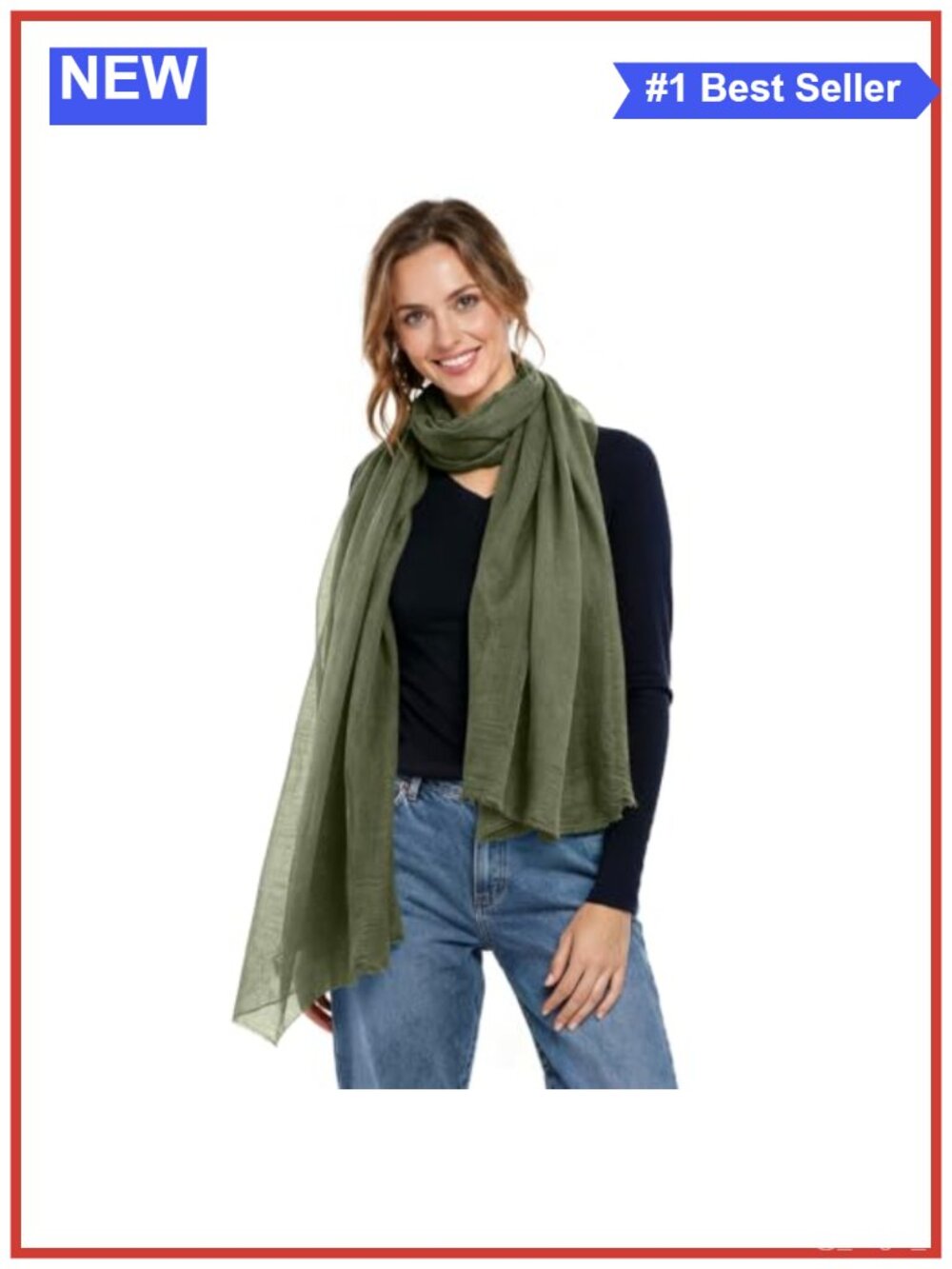 Lightweight Sheer Scarf Shawl Wrap with Fringe Travel Summer Coverup